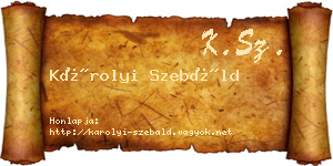 Károlyi Szebáld névjegykártya